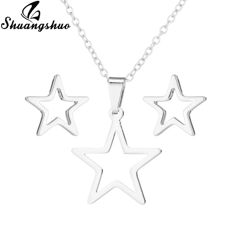 Jewelry TZ038S Shuangshuo богемные очаровательные браслеты со звездами из нержавеющей стали для женщин, ювелирные изделия, браслет на руку, браслет на цепочку с изображением слона, женские подарки - Окраска металла: Jewelry TZ038S