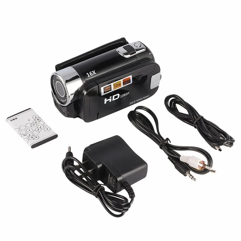 NEW 2.4 Inch Screen Full HD 1080P Digital TFT Camera 16.0 Mega Pixels CMOS Sensor DV With LED Fill Light Video Camera Recorder