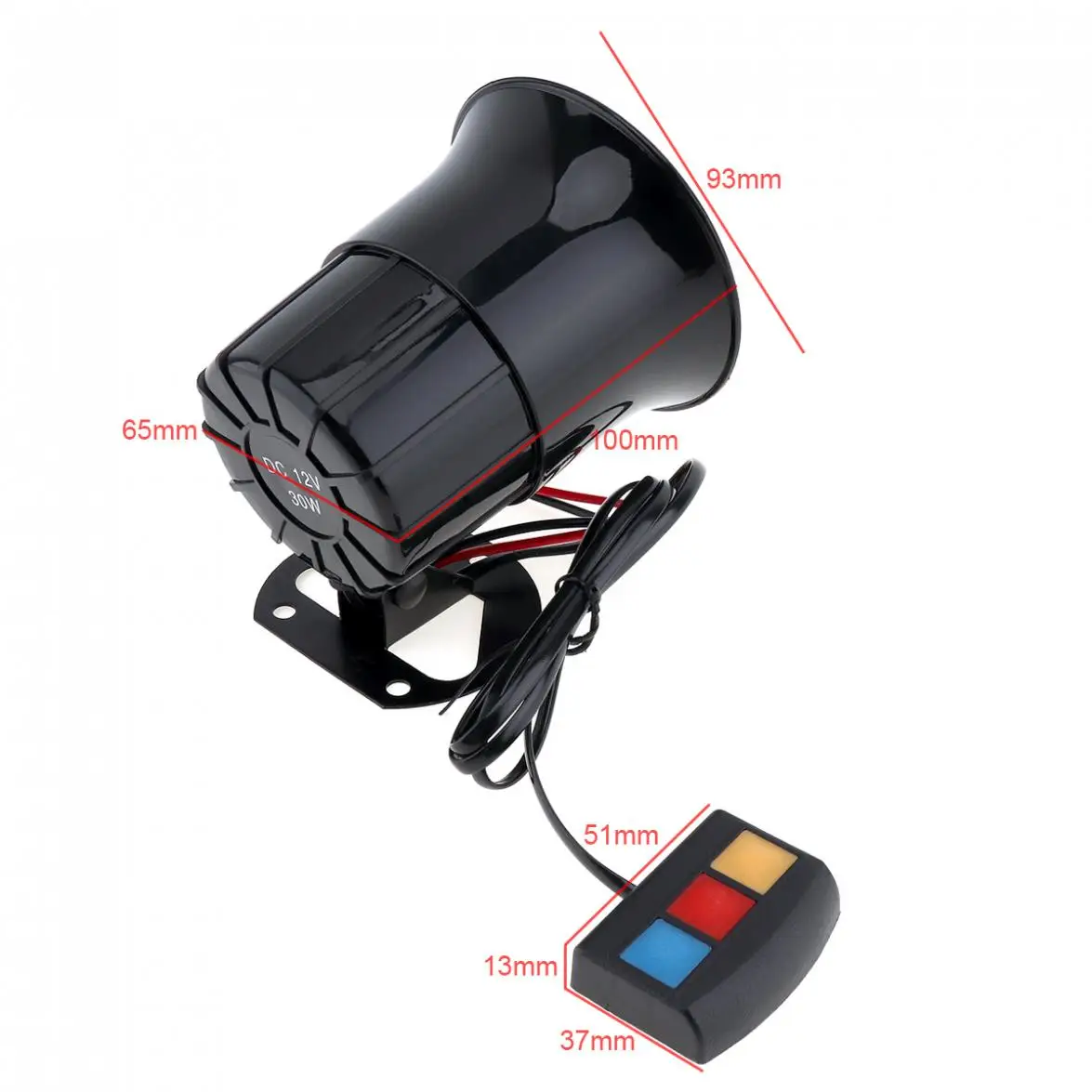 105db 30W 12V 3 звук Динамик громкая сирена Рог 105db для автомобиля/мотоцикла