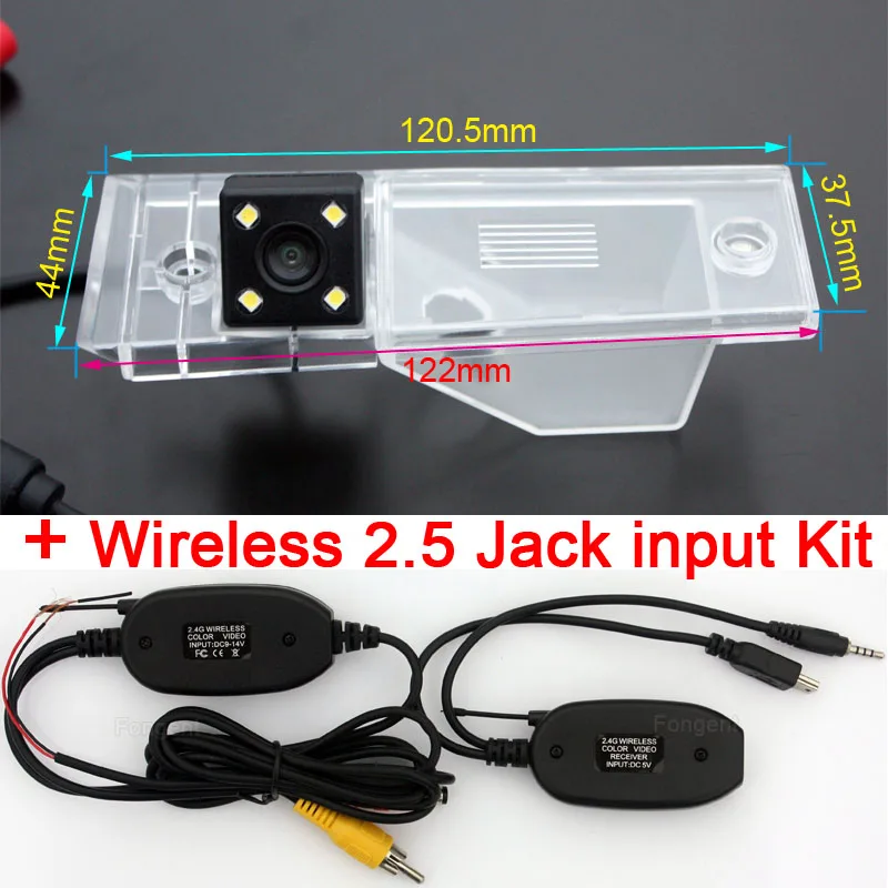 wireless Jack input Для Kia VQ карнавал R Sedona 2006 2007 2008 2009 2010 2011 2013 заднего вида парковочная Беспроводной Обратный монитор камеры - Название цвета: wireless Jack input