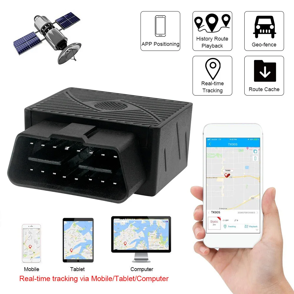 

Мини-GPS-трекер OBD2 для автомобиля, GPS-локатор с поддержкой спутникового Интернета, отслеживание в режиме реального времени, удаленное управле...