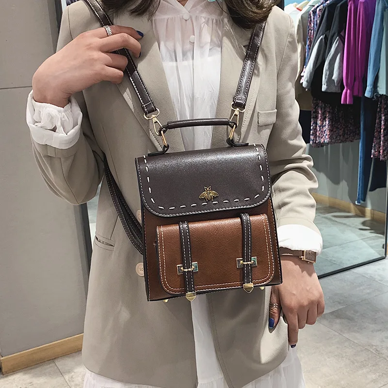 Корейская версия женской сумки через плечо 2018 Новый коллизии цвет PU мини