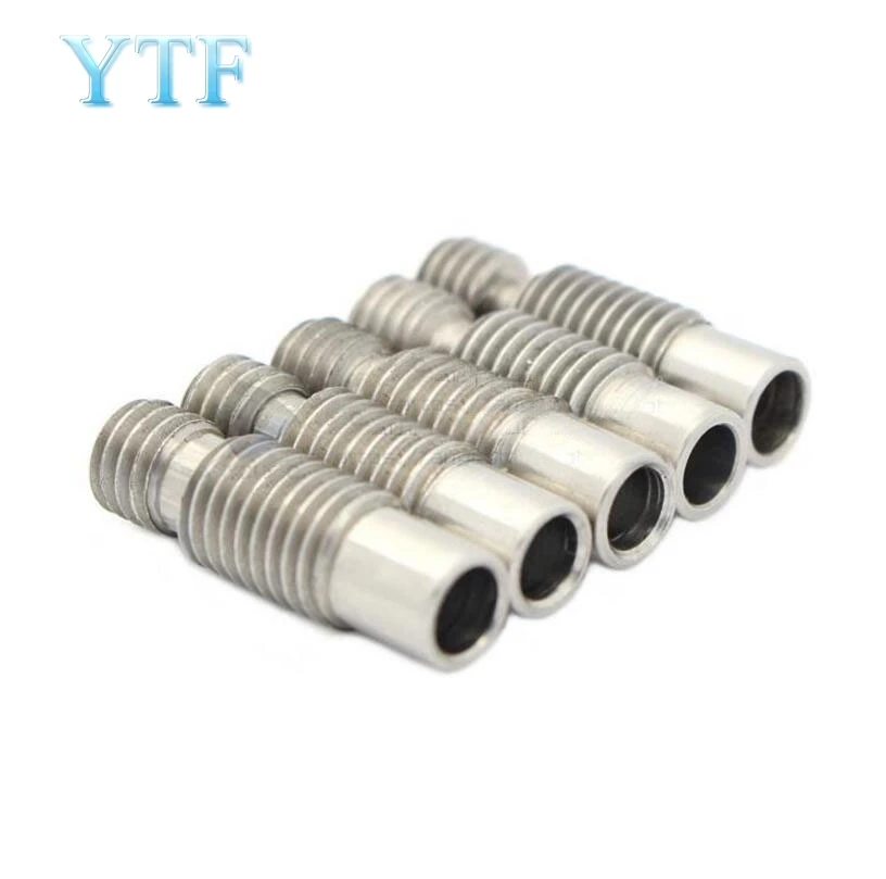 

3D Printers Parts Stainless Steel V6 Throat Bowden Tube Long Thread For 1.75 mm 3mm Filament Full Metal Part Bore 4.1mm