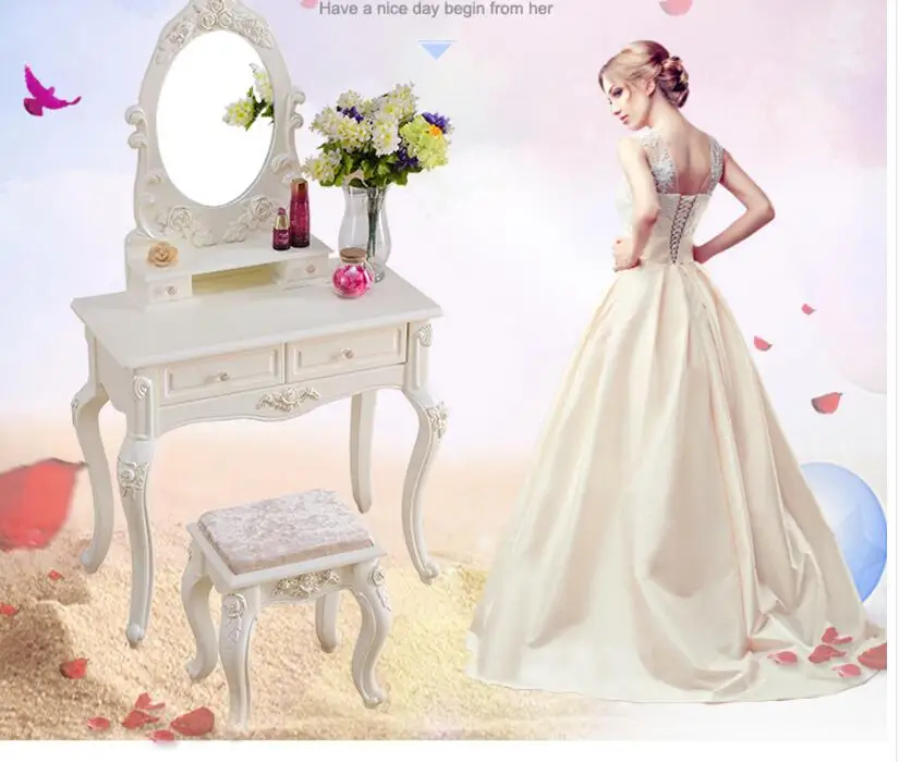 European dressing table bedroom modern minimalist dressing table small apartment variety 50/60/70/80 mini dressing table