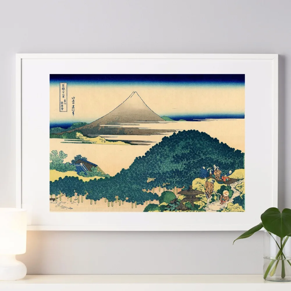 Jpan Mountain Fuji Watercolor Canvas Art Print Painting Poster Wall Pictures For Room Home Decorative Bedroom Decor No Frame | Дом и сад