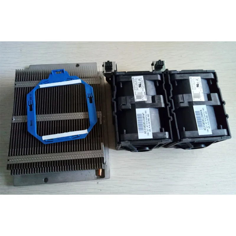 

For HP DL360 DL360p G8 V1 Xeon CPU Kit Heatsink 654757-001 & 2 Fans 654752-001 Cooling Fan Processor Cooler Heatsink Fan