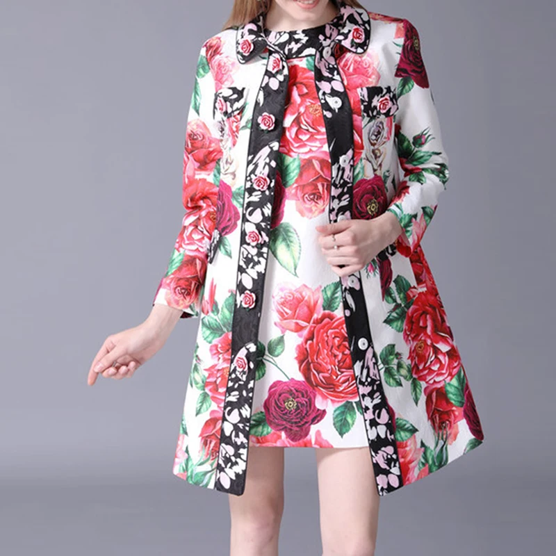 Высокое качество новинка 2018 дизайнерский тренч для женщин Великолепный розовый