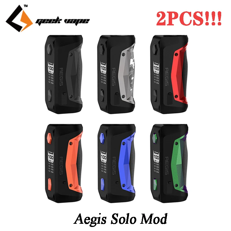 2 шт. оригинальный Geekvape Aegis Solo Mod 100 Вт коробка Fit Cerberus танк и Tengu RDA питание от 18650