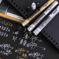 3 pcs metallic marker pens set silver gold white permanent color ink ef f medium point brush for manga drawing art supplies f863