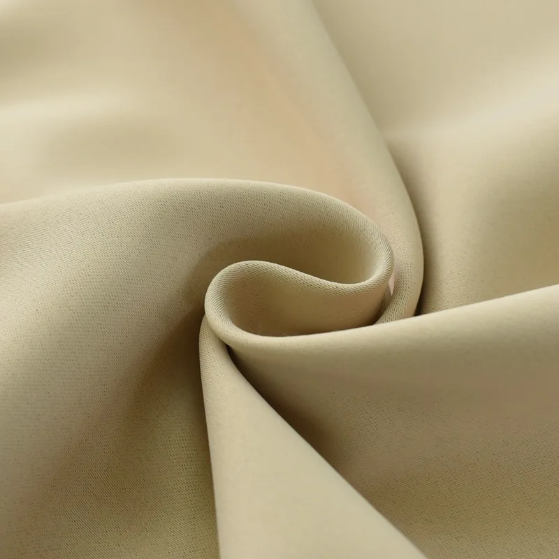 beige Фиолетовые затемненные шторы из полиэфирного волокна для гостиной, темно-синие шторы для спальни, оконные шторы, кухонные занавески - Цвет: beige