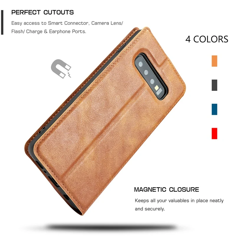 Роскошный кожаный чехол-книжка S10E для Samsung Galaxy S10 S9 S8 J4 J6 Plus A50 A70 A30 Note9 A9 A7 A8 2018