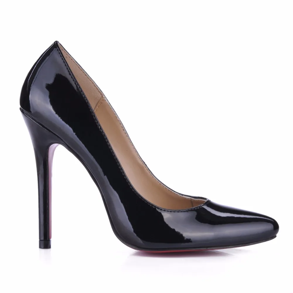 Оптовая продажа женские офисные туфли лодочки из лакированной кожи с острым