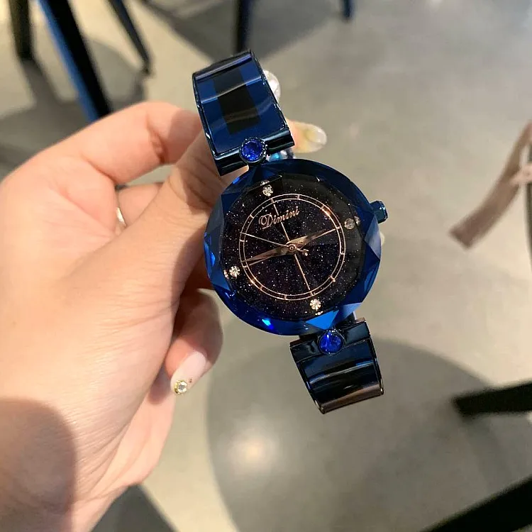 Топ бренд 2019 Роскошный алмазов наручные ручной Кристалл Мода кварцевые часы для