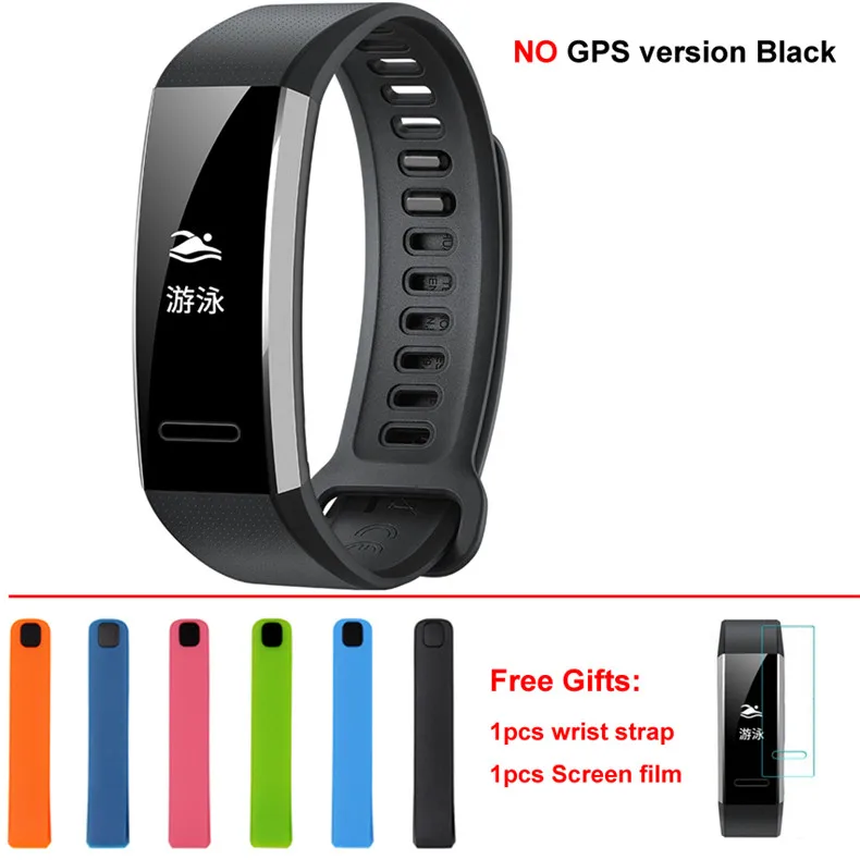 Huawei Band 2 Pro B29 19 умный Браслет фитнес gps трекер умный Браслет OLED плавательный монитор сердечного ритма Водонепроницаемый Bluetooth - Цвет: NO GPS and gifts