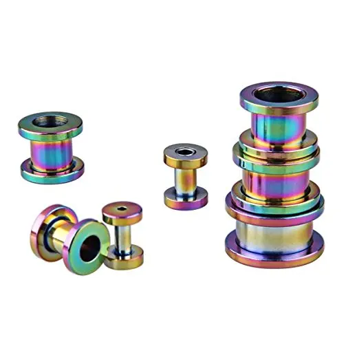 Расширитель для ушей из титановой стали 7 шт. | Украшения и аксессуары