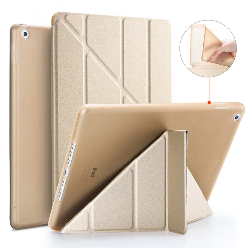 Мягкий ТПУ Задний защитный чехол для Apple iPad 9,7 смарт-чехол для iPad 9,7 чехол A1822 A1823 чехол для планшета+ пленка+ ручка - Цвет: gold