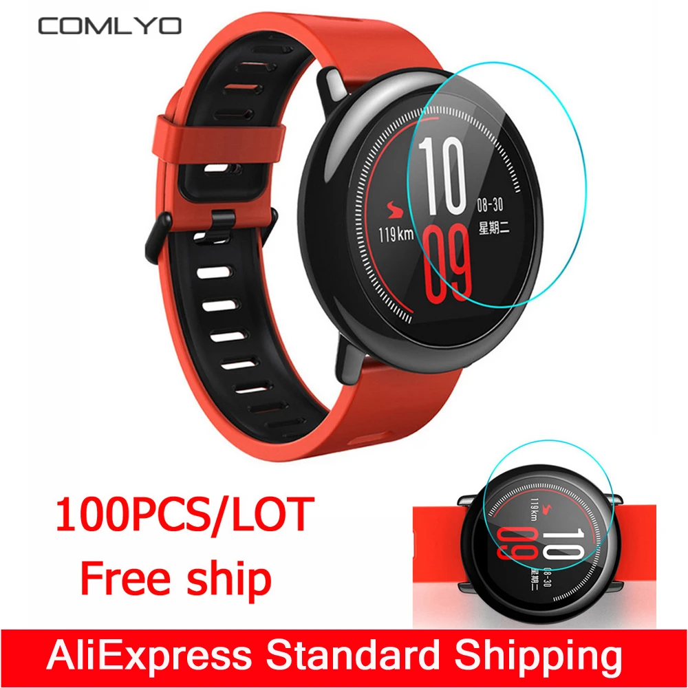 100 шт./лот для Xiaomi Huami Amazfit Pace закаленное стекло 9H Взрывозащищенная защитная пленка