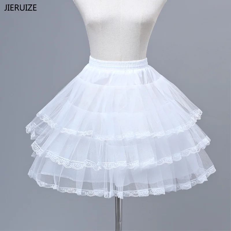 Подъюбник для девочек JIERUIZE с цветами костюмированной вечеринки короткий