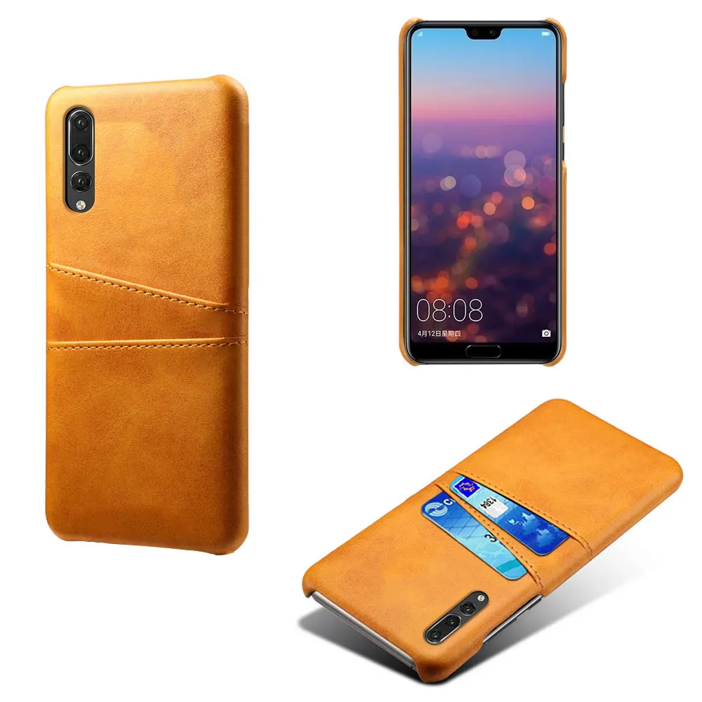 Orange Чехол для huawei P20 P30 P10 Pro Lite Plus P9 P8 lite чехол со слотом для карт из искусственной кожи+ PC чехол s для huawei P8 P9 Lite P10 Plus P30 - Цвет: Orange