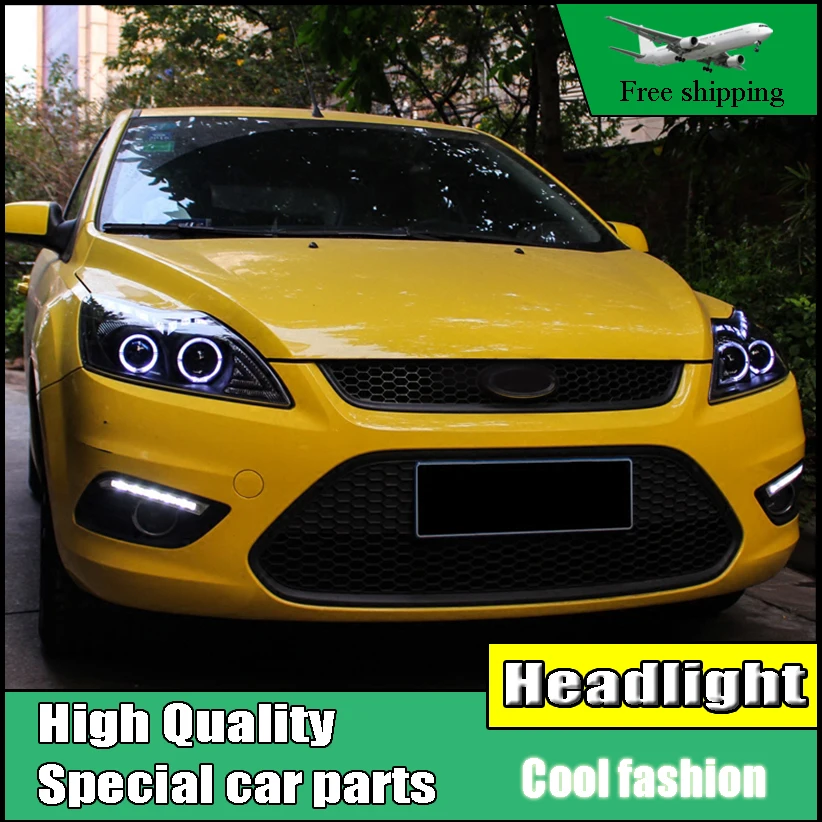 Автомобильный Стайлинг Головной фонарь для Ford Focus MK2 фары 2009 2011 светодиодный DRL Bi