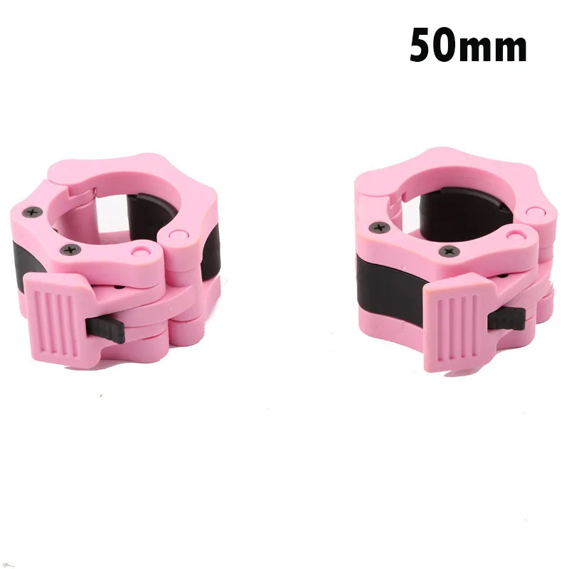 50mm pink ITSTYLE 2 шт./лот " штанги воротники Стандартный шпинлок зажимы гантели зажимы замок челюсти быстросъемный Фитнес Бодибилдинг - Цвет: 50mm pink