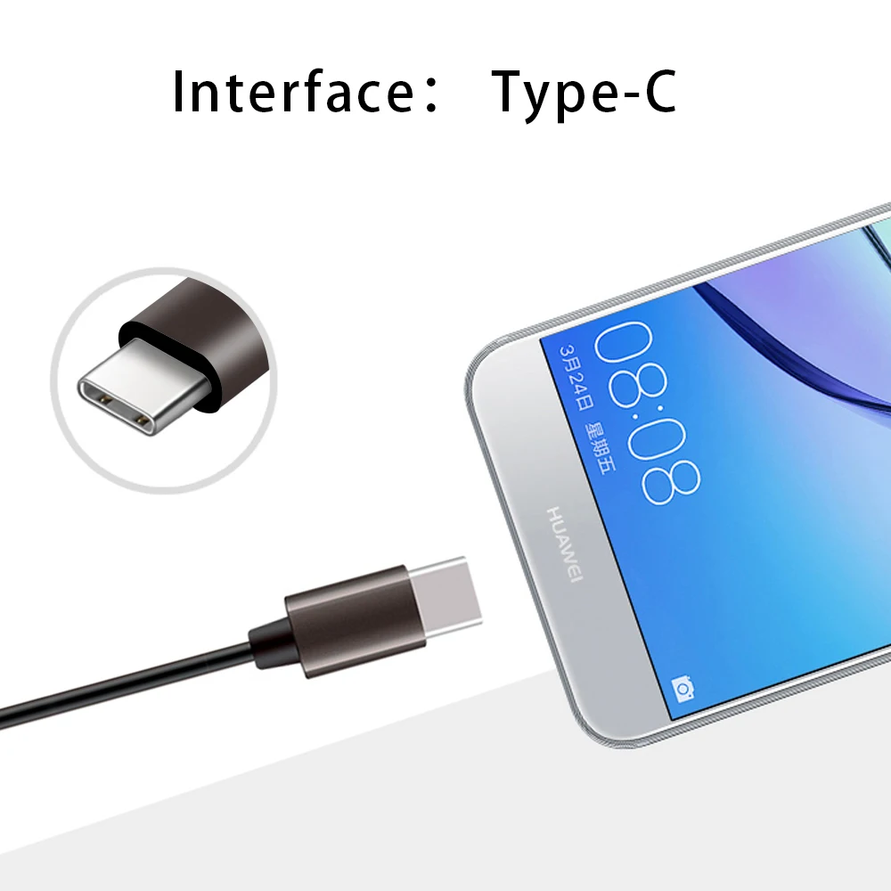 LOPPO тип-c наушники-вкладыши проводные стерео спортивные наушники для xiaomi M6 MiX 2S 8 SE