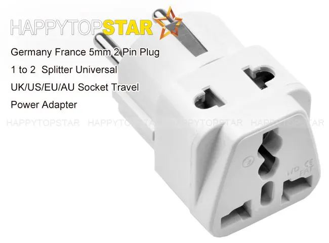 Универсальный разветвитель от 1 до 2 с 3 контактами/2 контактами для Германии