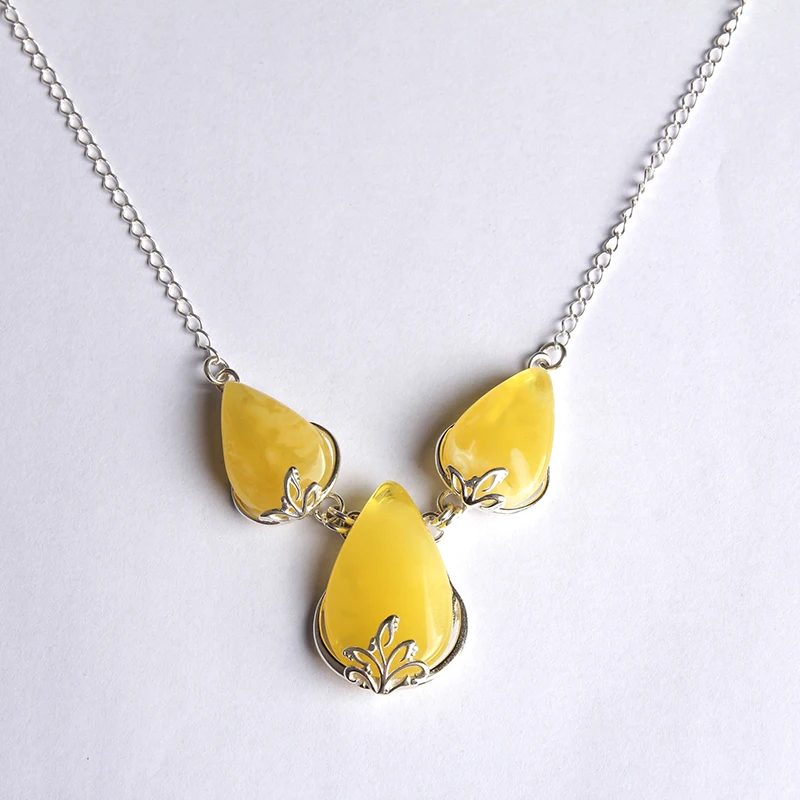 Ожерелье с подвеской из натурального Прибалтики янтарной груши ожерелье