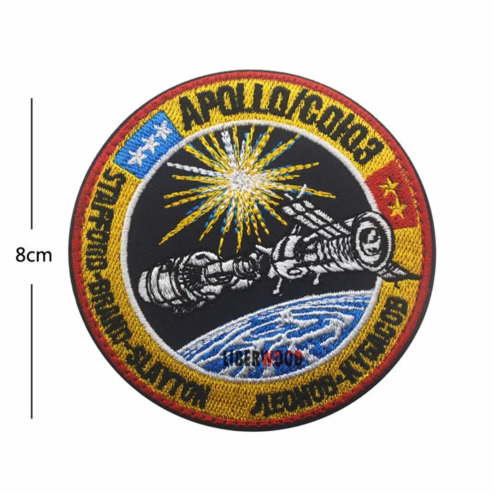 K SPACE "Аполлон" патч коллаж Apollo 1, 7, 8, 9, 10, 11, 12, 13, 14, 15, 16, 17, астронавт космический костюм программы сувенирная нашивка значок - Цвет: K