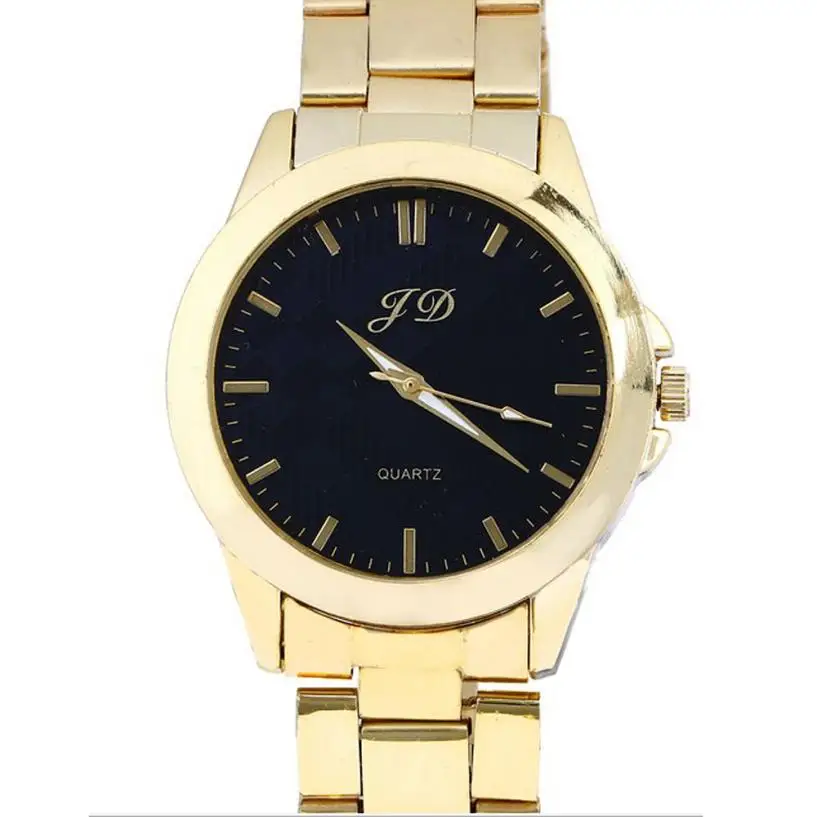 

New Luxury Men's Watches Fashion Men's Sports Watch Gold High Quality Analog Quartz Watchs Men's Alloy Steel Band Glass Dial #F
