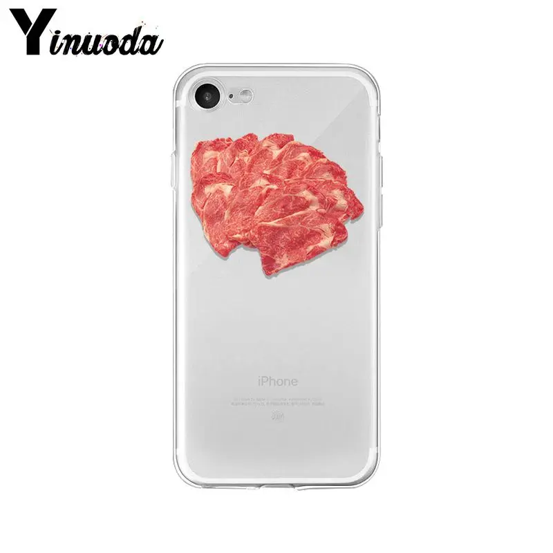 Yinuoda Картофель Фри Яйцо хот дог пицца Мягкий Силиконовый ТПУ Телефон чехол для