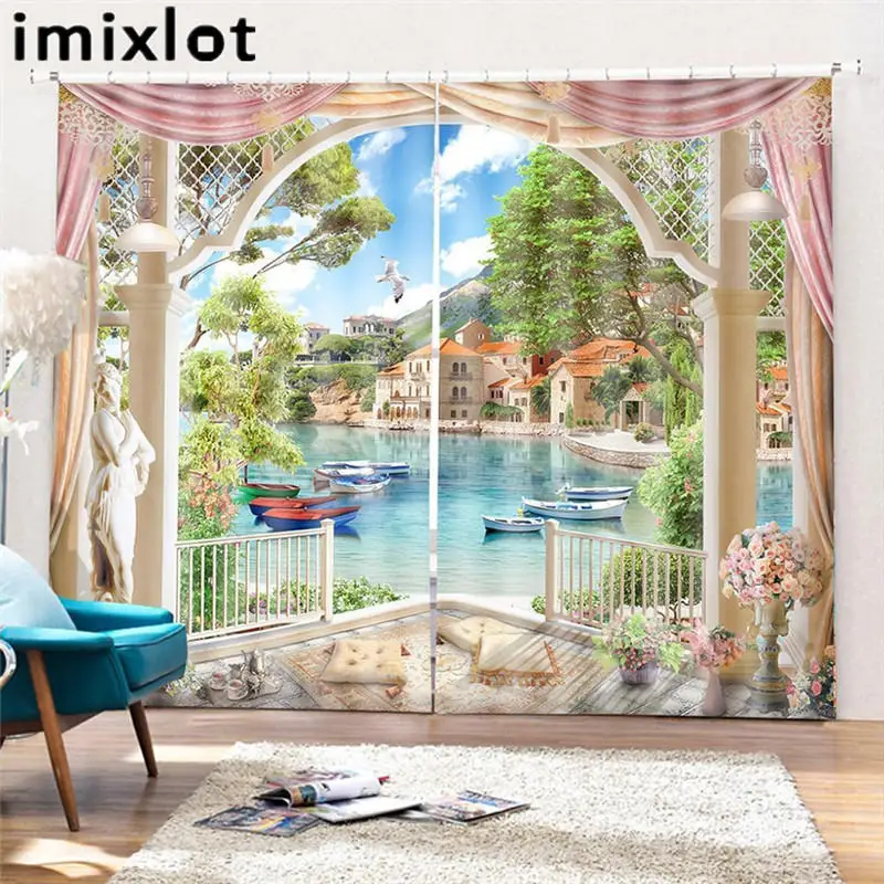 Imixlot 166*150 см, Затемненные занавески для спальни, гостиной, детской комнаты, с рисунком, занавески, оконные аксессуары