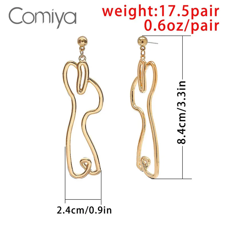 Comiya серьги в стиле стимпанк Для женщин Абстрактный Узор Aretes Largos Para Mujer