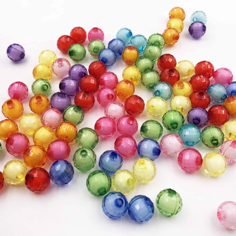 100 шт 10 мм смешанные цвета 3D иллюзия чудо бусины акриловые Подвески браслет