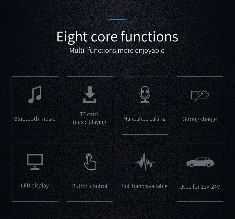 CDEN Car MP3 Player Bluetooth Receiver Handsfree Phone Car FM Transmitter USB Charger TF Card Music Player Touch Button