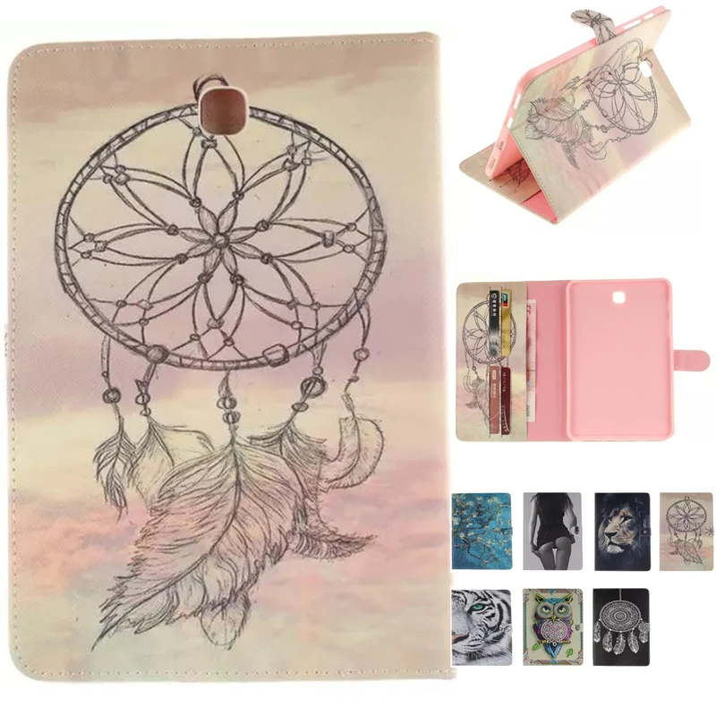 Tab S2 8 0 &quotчехол из искусственной кожи с откидной крышкой изображением тигра совы