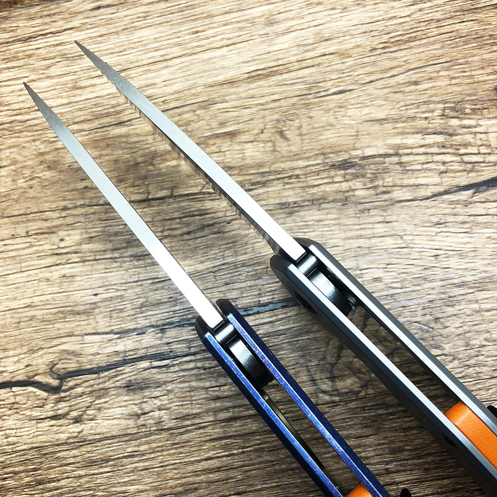 ZT0220 тактический складной нож D2 лезвие+ стальная ручка титановое покрытие Флиппер для выживания на открытом воздухе походный карманный нож для повседневного использования