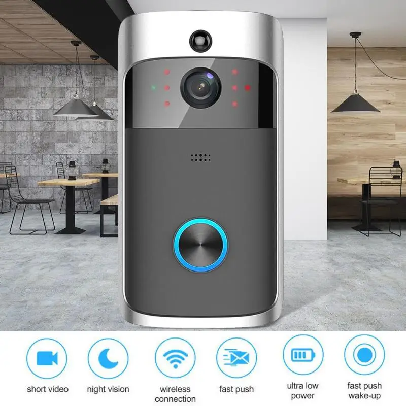 Smart Беспроводной Wi Fi видео дверные звонки телефон двери 720 P камера визуальный записывающий домофон движения PIR сенсор ночное видение удаленного Monito