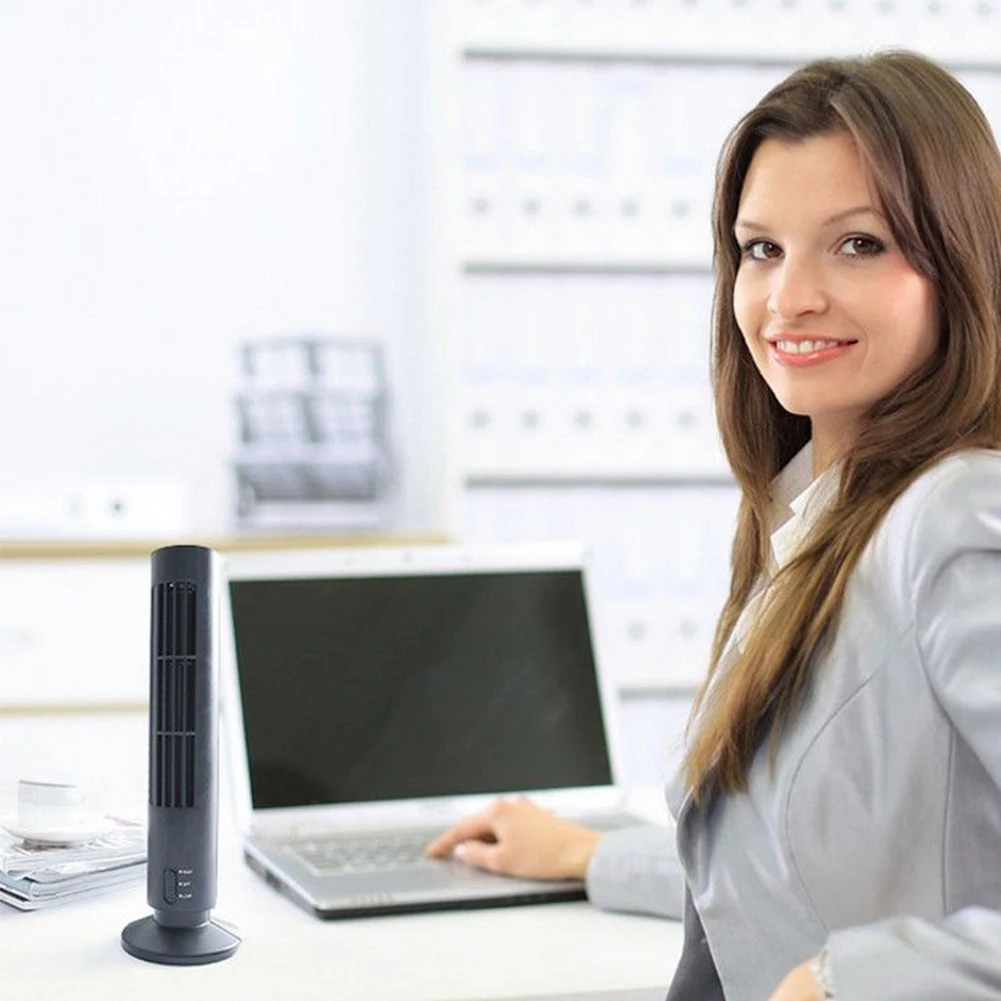 2 киосков мини Bladeless башня вентилятор USB Настольный вертикальный портативный