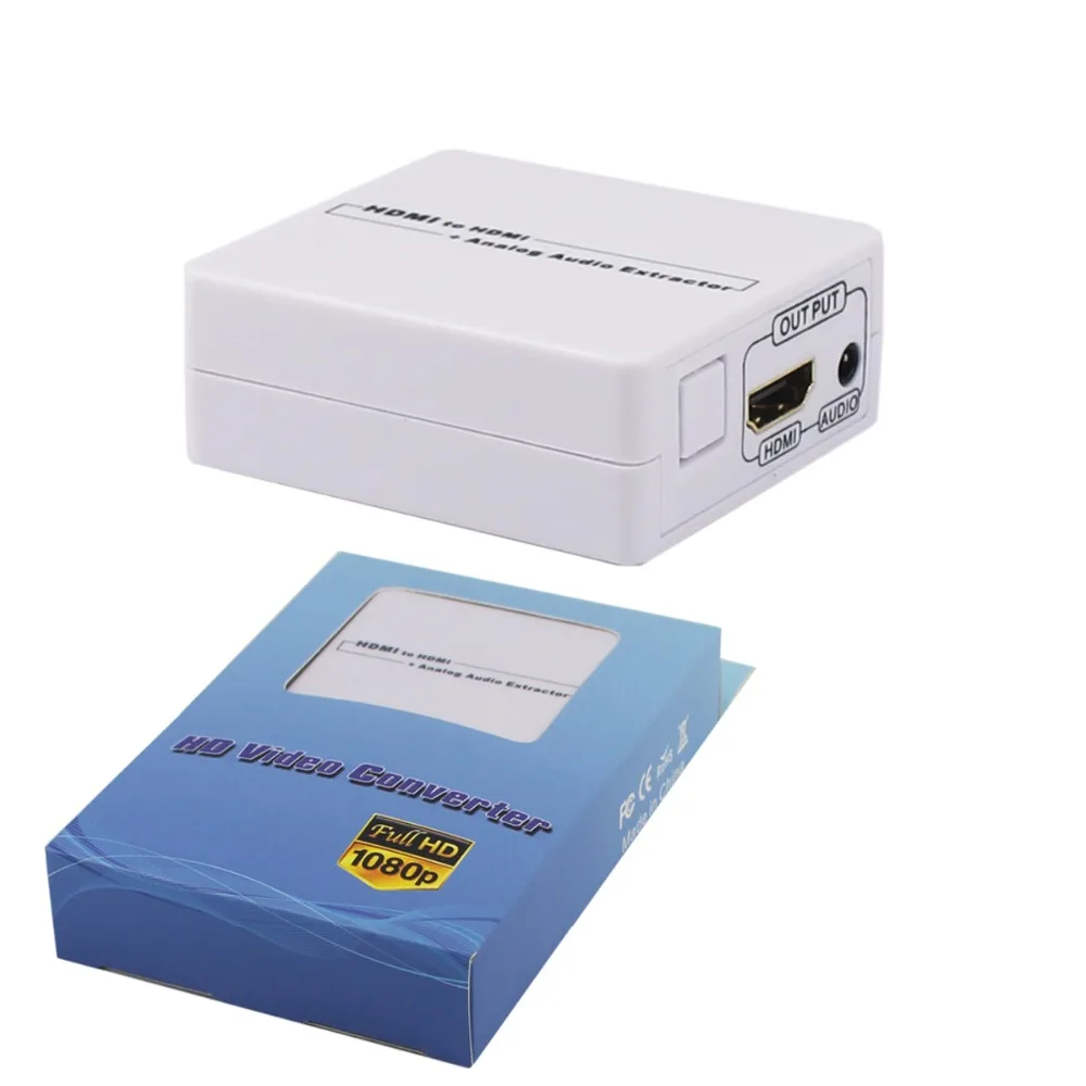 High Quality MINI HDMI to Converter+Analog Audio Extractor Digital Stereo And Optical Out For 2.1 Channel Speakers Adapter |