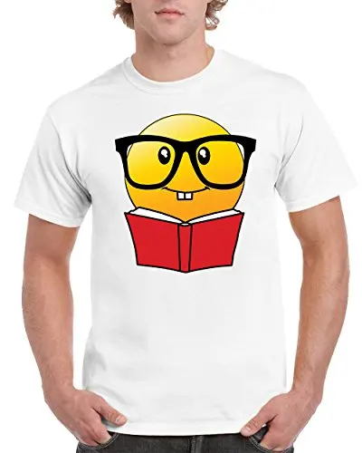 Короткий рукав хип-хоп Футболка shirtgood покупателей Книжный червь чтения Смайлики