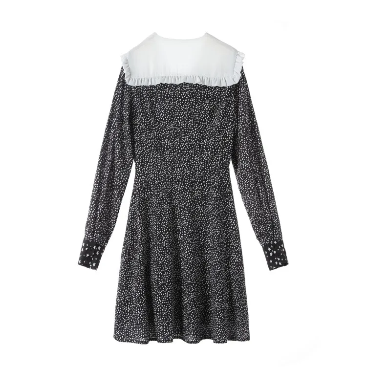 Весна 2019 Мини платье знаменитости Элегантный спинки Полный Dow V образным вырезом