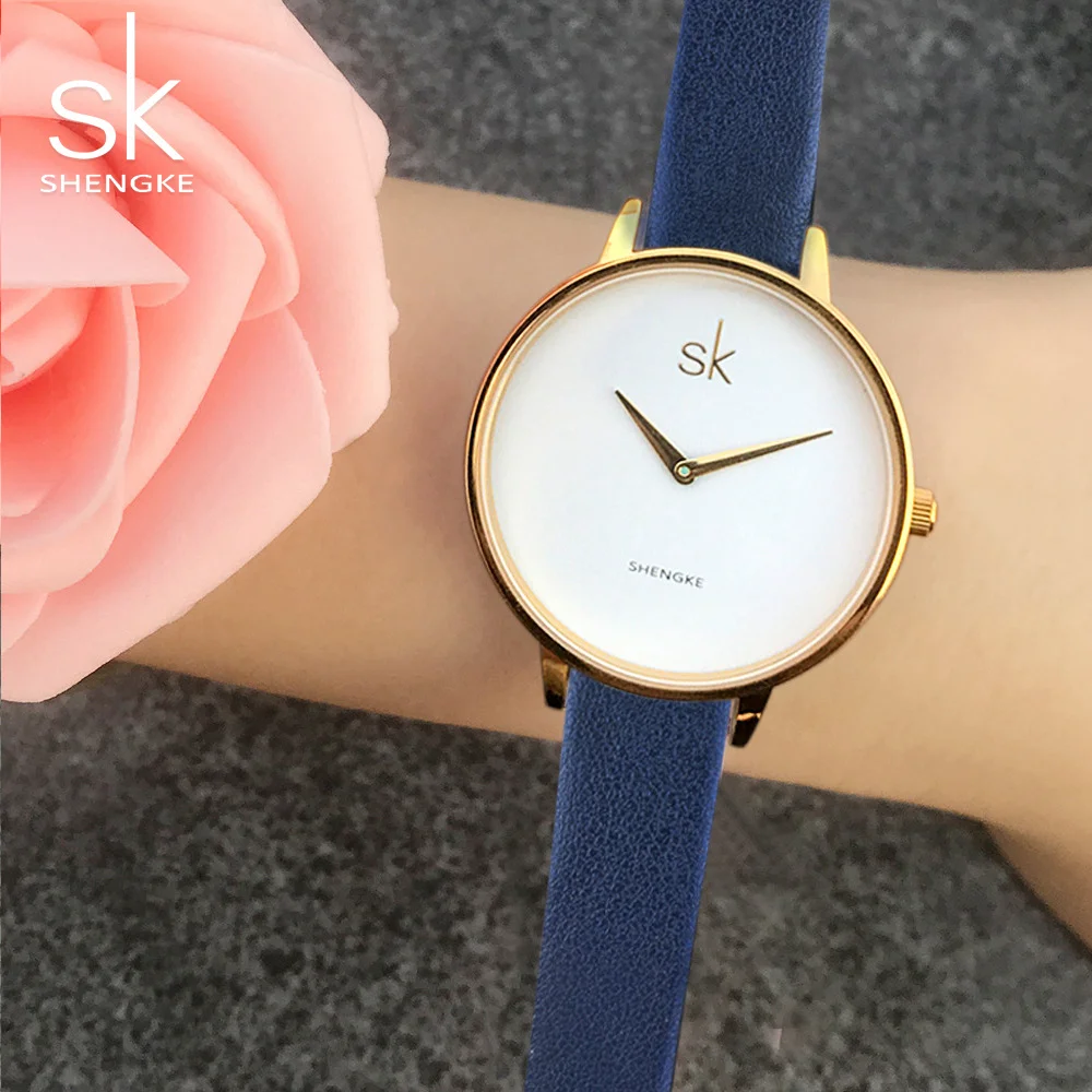 

SK Watch Ultra-thin Strap Fashion Women Watches SHENGKE Brand Famous Quartz Watch Female Clock Ladies Wristwatch Montre Femme