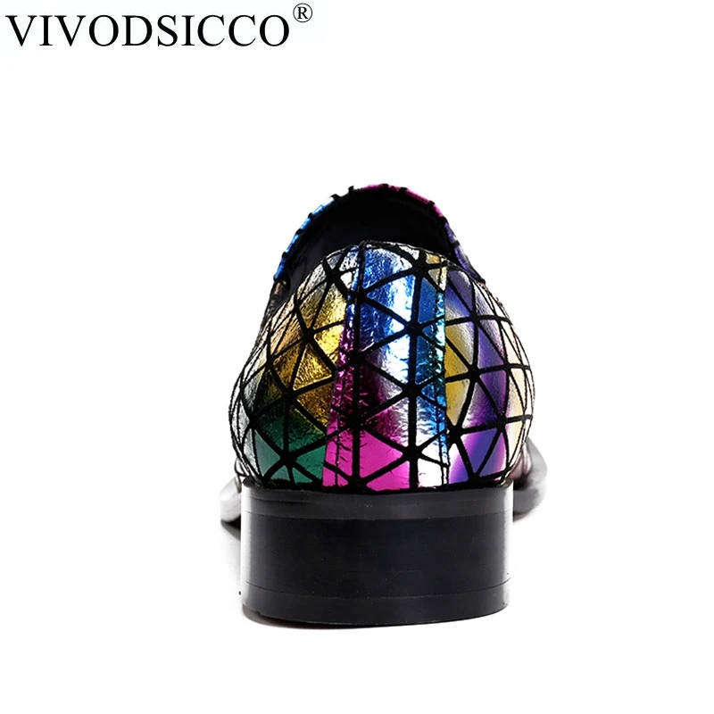 VIVODSICCO новые мужские классические туфли модные стильные Разноцветные Яркие
