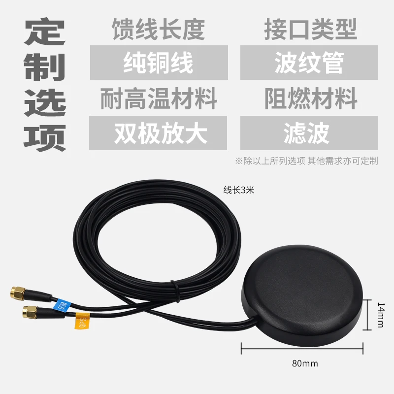 GPS/Beidou/ГЛОНАСС + GSM/3G/4G Wi-Fi комбинированная антенна combo SMA Мужская Полная частота