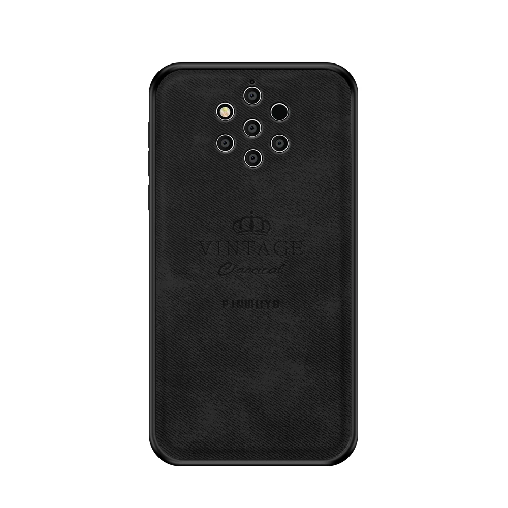 Чехол для Nokia 9 PureView, Винтажный чехол из искусственной кожи, Жесткий Чехол для Nokia 9 PureView, защитный чехол - Цвет: Черный