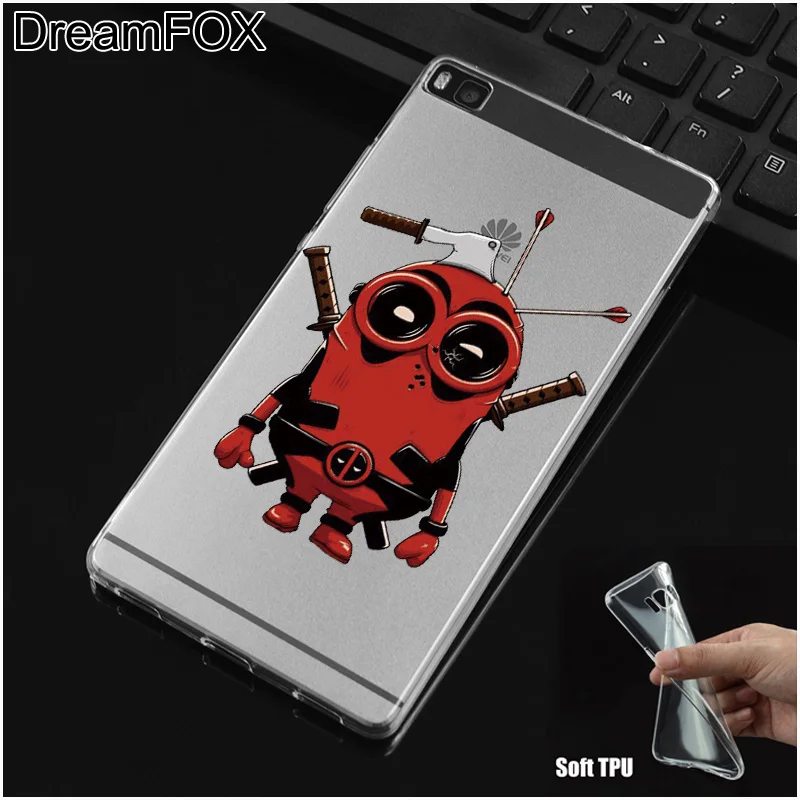 DREAMFOX L031 Deadpool Soft TPU Silicone Case Cover For Huawei P8 P9 P10 Lite Plus 2017 Honor 8 Pro 9 6X |