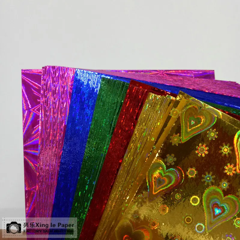 90 шт. 7 см * оригами Бумага ручной работы Лазерная Звезда бабочка сердце узор papel