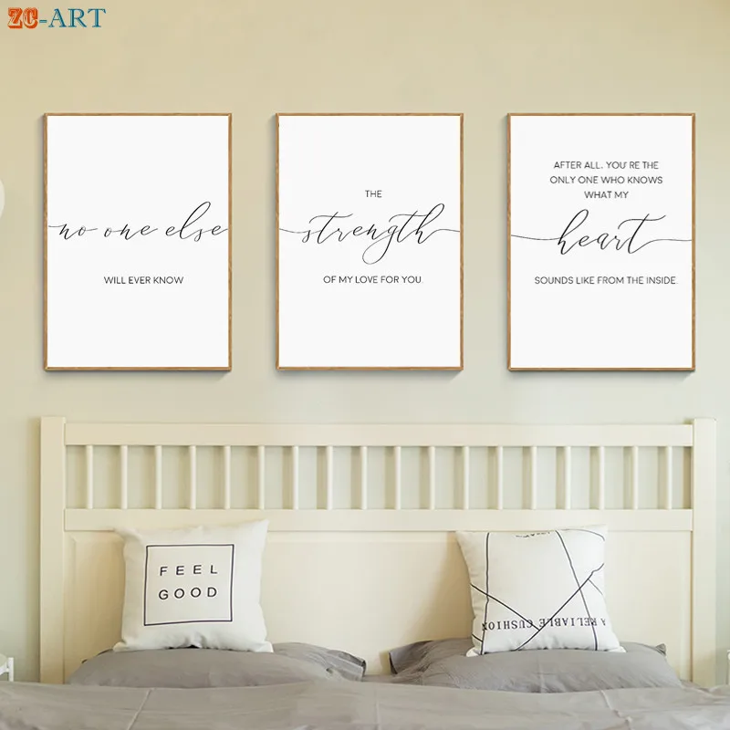 Цитата плакат для детской Любовь слова Искусство Печать минималистское полотно