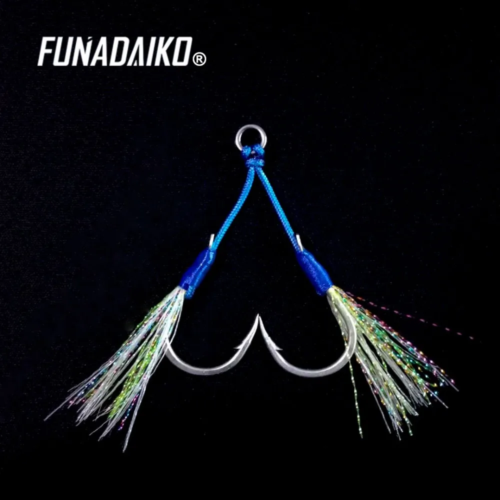 Рыболовные крючки FUNADAIKO вспомогательный крючок двойные для мормышек двойной